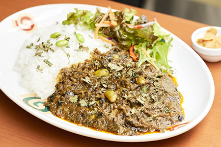 茄子とレンズ豆の野菜カレー